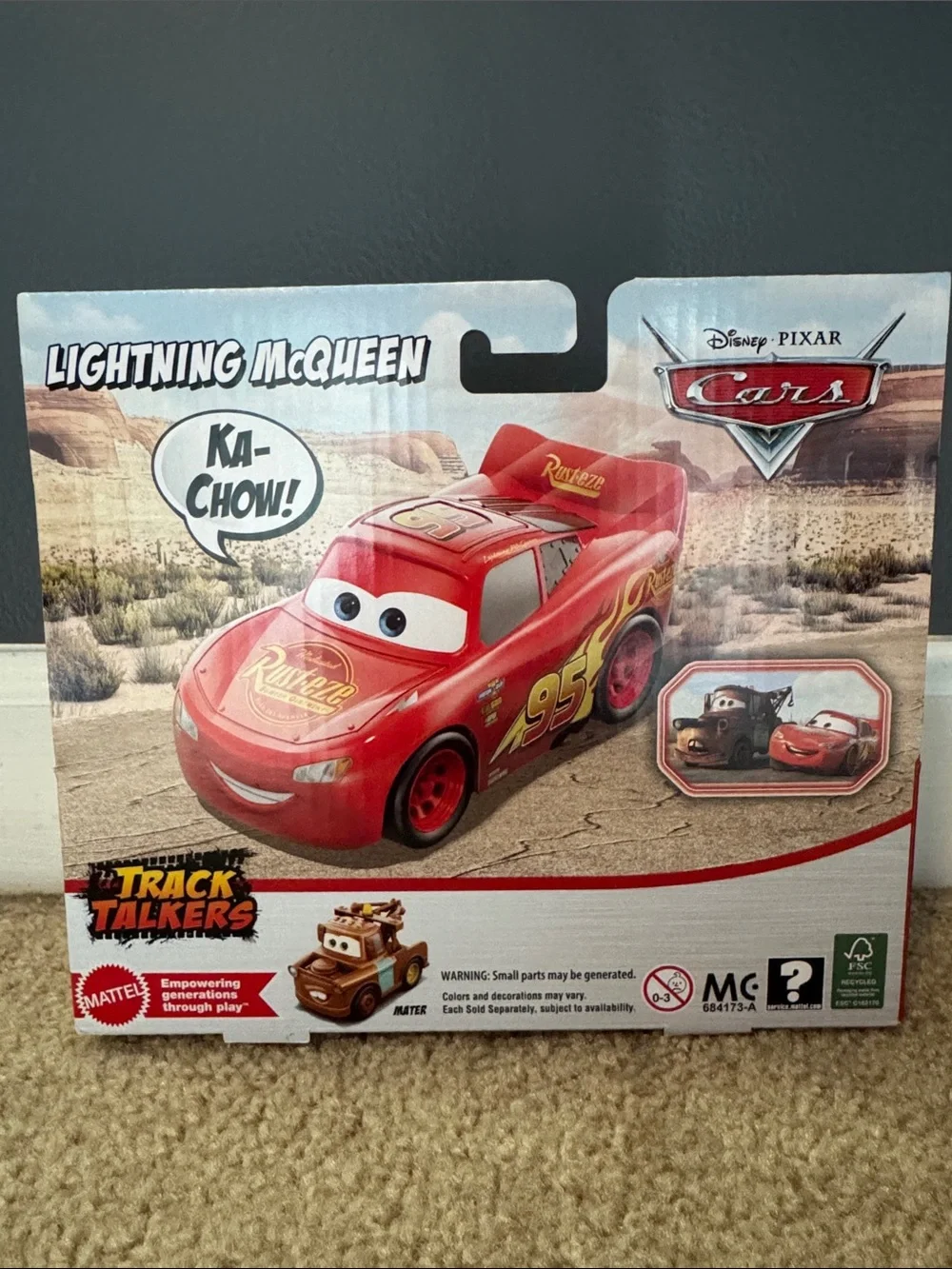 Lot of 2 2021 Disney Pixar Cars Track Talkers Lightning McQueen & Tow Mater